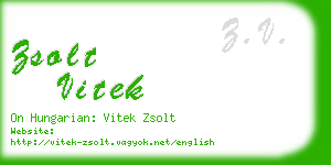 zsolt vitek business card